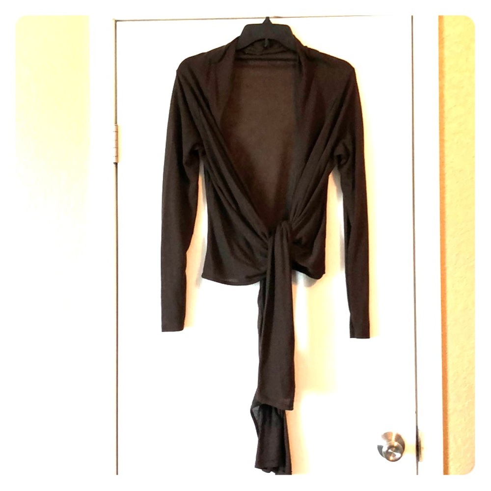 Italian made Brown wrap cardigan